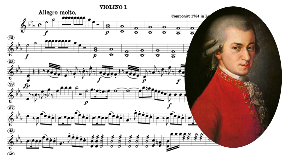 モーツァルト交響曲第1番変ホ長調K.16：楽譜 (Wolfgang Amadeus Mozart Symphony No.1)