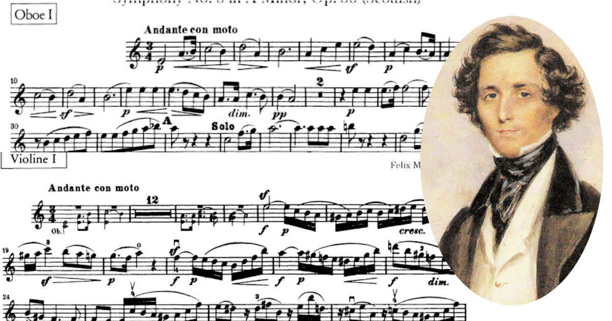 メンデルスゾーン交響曲第3番【無料楽譜】イ短調Op.56『スコットランド』 : Mendelssohn Symphony No.3 "Scottish"