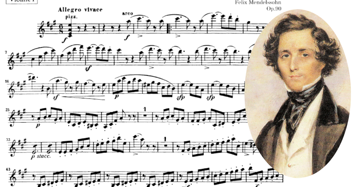 メンデルスゾーン交響曲第4番【無料楽譜】イ長調Op.90『イタリア』 : Mendelssohn Symphony No.4 "Italian"